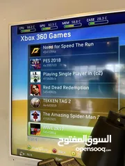  4 أكسبوكس 360 نظيف جدا مهكر مع 250 لعبة و ايدتين جداد فقط