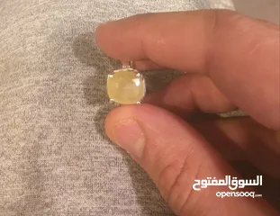  2 خاتم ياقوت أصفر سريلانكي غير معالج مع شهادة المختبر natural untreated srilankan yellow sapphire ring