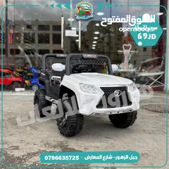  6 سيارة كهرباء 4 ماتور جامبو تناسب 1 سنة الي 7 سنوات روموت تحكم و هزاز و انارة و aux و usb و موسيقى ..