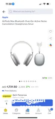  6 AirPods Max Bluetooth Over-Ear Active Noise Cancellation Headphones Silver