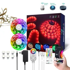  3 حبل Led طول 10 متر RGB LED تحكم بجميع الاوان وشدة الضوء وتحكم بالطول المناسب وباقل سعر