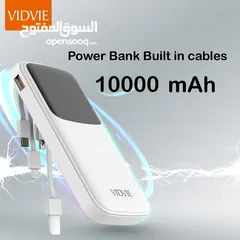  1 Videvie PB758 powerbank 10000Mah built in cables (شحن جميع المحافظات)