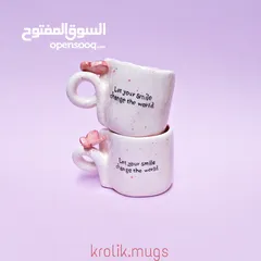 4 el yapimi sermicأكواب سيراميكيه صناعة يدوية بجودة عالية وتصاميم فريدة handmad ceramic mug iran