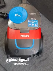  4 مكنسة باور برو كومباكت من فيليبس قدرة 1900واطPhilips PowerPro Compact Bagless Vacuum Cleaner,1900