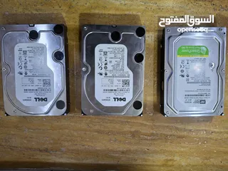  3 هارديسك dell & wd