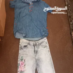  10 ملابس للبيع بسعر حررررق بحال الوكاله يتوفر  بلاطين جينز ،،،فساتين  شيفون ،، بلايز  مقاس 40,,,,42