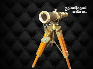  1 منظار نحاس مع قواعد خشبيه