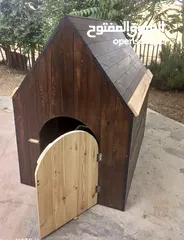  1 بيوت كلاب خشب