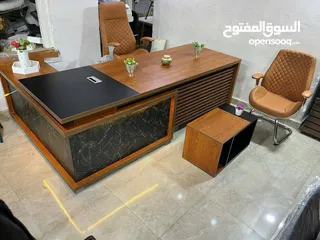  2 تميز بجلستك بأحدث أشكال المكاتب مدير للشركات و المكاتب الفخمه أجود أنواع الخشب باقل التكاليف