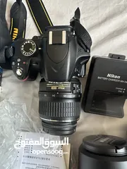  4 Nikon D3200 rarely used with 3 lenses+ flash + tripod