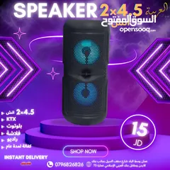  4 سماعة RTS دبل 10 انش بلوتوث فلاشة  صوت قوي جدا للمساحات الكبيره كهرباء دايركت كفالة عام بأقل سعر