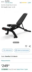  9 بنش رياضي. Bowflex 3.1 S Bench