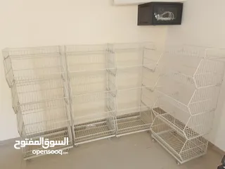  1 سلال معدنية صالحة للمحلات التجارية وعرض البضائع
