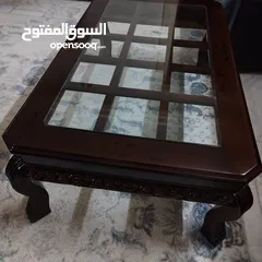  6 طاولة سفرة وفضية مصري حفر من الطراز الرفيع .   كراسي خشب زان عدد 8   للإستفسار