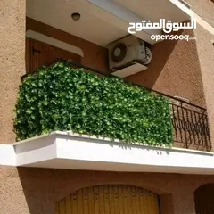  18 رول ورق شجر اخضر كثيف3 متر ب متر  للمداخل والبرندات واالحيطان
