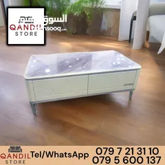  1 طاولة تيفي وجه رخام