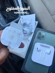 3 شاحن وسماعات ايفون اصلي مكفولات
