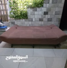  2 صوفا  سجلونة تتحول لكنبة وسرير