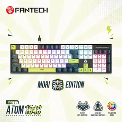  1 FANTECH ATOM104S MK878S MECHANICAL GAMING KEYBOARD MORI EDITION WHITE  كيبورد فانتيك الجديد كليا
