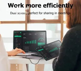  2 شاشة لابتوب او كمبيوتر جانبية Portable Monitor