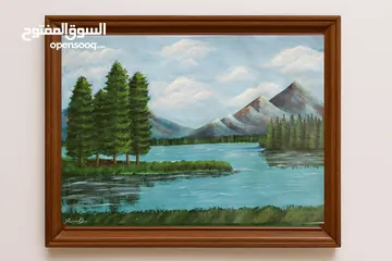  1 لوحة جميلة رسم يد مقاس 30*45