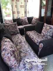  8 طقم كنب خشب تفصيل 8 مقاعد بحالة ممتازة