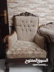  8 عفش بيت مستعمل للبيع طقم ستيل وطقم لف سوبر وتخت حديد وجرتين غاز وطاولات خشب وديكور رفوف خشب