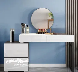  2 تسريحة مودرن مع خزانة جانبية – لمسة فخامة لغرفتك! ترتيب وأناقة بمساحة مثالية  تصميم عصري بسيط