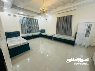  28 بدون عموله افخم سكن مشترك بنات وشباب في عجمان المويهات و الروضة شامل جميع الخدمات فرش جديد اول ساكن