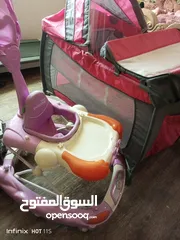  4 سرير اطفال + عرباية اطفال