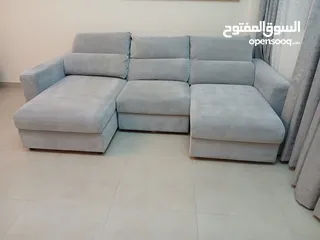  8 Lshape sofa color silver  from ikea