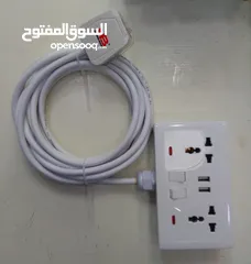  3 13A universal socket with USB with original turkey wire 2.5 3 core