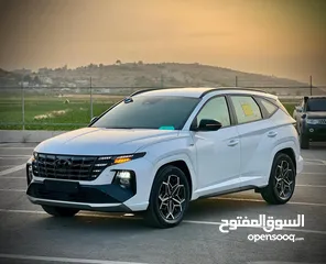  3 هونداي توسان  N-LINE  فل بدون فتحة  2x4 ///240Hp بنزين + كهرباء  2022/ ( Haybrid) 1600cc