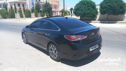  27 هونداي سوناتا 2018 فحص 3 جيد لون اسود ملوكي فل الفل اعلى فئة بانوراما بسعر مغري قابل للبدل