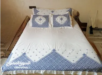  5 تغطية السرير (الطرز الفاسي) مغربية أصيلة