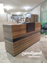  20 كاونتر استقبال فاخر _ ريسبشن مع إضاءة  للبيع من المصنع بسعر الجملة شامل التوصيل عمان زرقاء