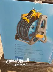 1 بكرة مع بربيش ماء مع رشاش لضخ الماء جديد