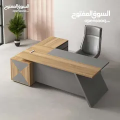  16 مكتب 140*70 مع جانبيه 80*40 وطاولة وسط تفصيل خشب مستورد بسعر المصنع