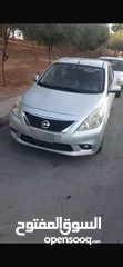  1 نيسان صني موديل 2012 لون سلفر فحص كامل جمرك لم تعمل سياحي بحاله ممتازه