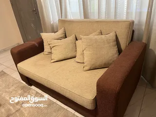  3 طقم كورنر 7 مقاعد بحالة جيدة جداً تفصيل نوع ثقيل قماش ممتاز