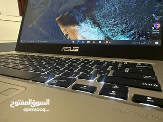  3 لابتوب اسوس i5 gen8 كيبورد مضيء جهاز سليم بسعرر حررق