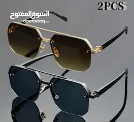  2 2 قطعة نظارات مربعة عصرية للجنسين مع عدسات متدرجة، معدن وأسيتات، مثالية للأسلوب الكاجوال اقوى نوع...