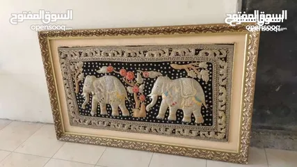  2 برواز نادر فاخر تنجيد بارز الفيل العظيم