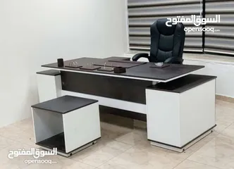  15 مكتب اداري مميز 140*70 تفصيل خشب لامينت مستورد مكفول بسعر المصنع موديلات فخمه مميزة بأقل الاسعار