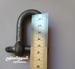  15 For sale مجموعة من مشبك طقطيقة مع حبل شد + Shackles Galvanised القياسات  الطول والعرض والوزن بالصور