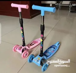  1 سكوتر اطفال جديد متوفر ازرق وزهري