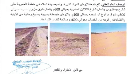  1 سعرر مغررري  قطعة ارض في منطقة ضبعه قرية بريك الموارس الشرقي 3.400 دنوم تابعه لاراضي جنوب عمان