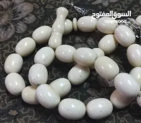  6 مسباح عاج اصلي قديم 33 حبه انتيك حبه فحله وزن 106 غرام يوجد خدمة توصيل لجميع المحافظات