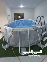  8 المسبح العملاق بطول 610سم من شركة INTEX PRISM FRAME الأمريكية الاعلى جودة والاولى في العالم في صناعة