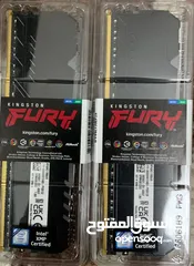  2 قطعتين Kingston FURY Beast RBG 8GB 3600MHz DDR4 RAM